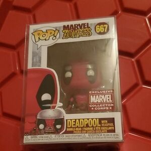 Marvel Zombies Deadpool With Headpool #667 exclusive Collector Corps Funko Pop